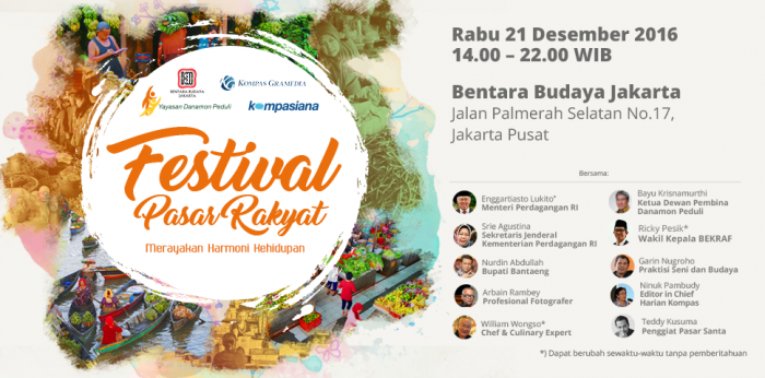 Festival Pasar Rakyat Persembahan Yayasan Danamon Peduli & Kompasiana Festival Pasar Rakyat Persembahan Yayasan Danamon Peduli & Kompasiana