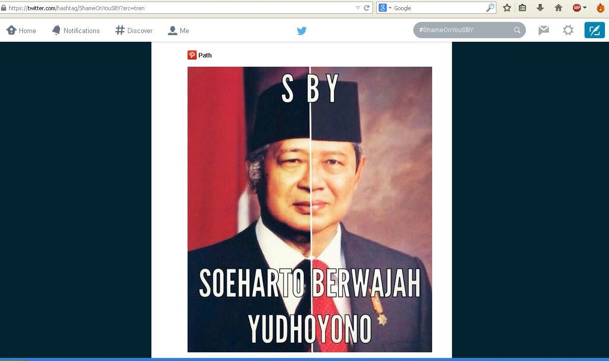 Soeharto Berwajah Yudhoyono Mantan Terparah Oleh Hendra