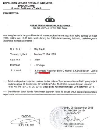 Anti Jonru Terbukti Pembohong Dengan Surat Fiktif Kepolisian