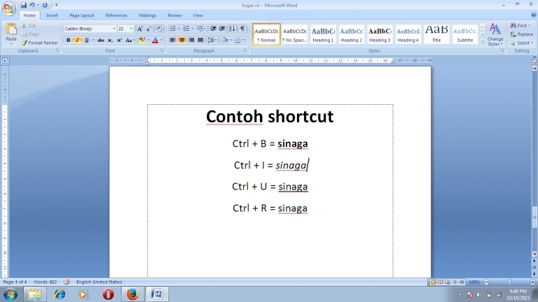 Shortcut pada Microsoft Office Word Halaman 1 - Kompasiana.com