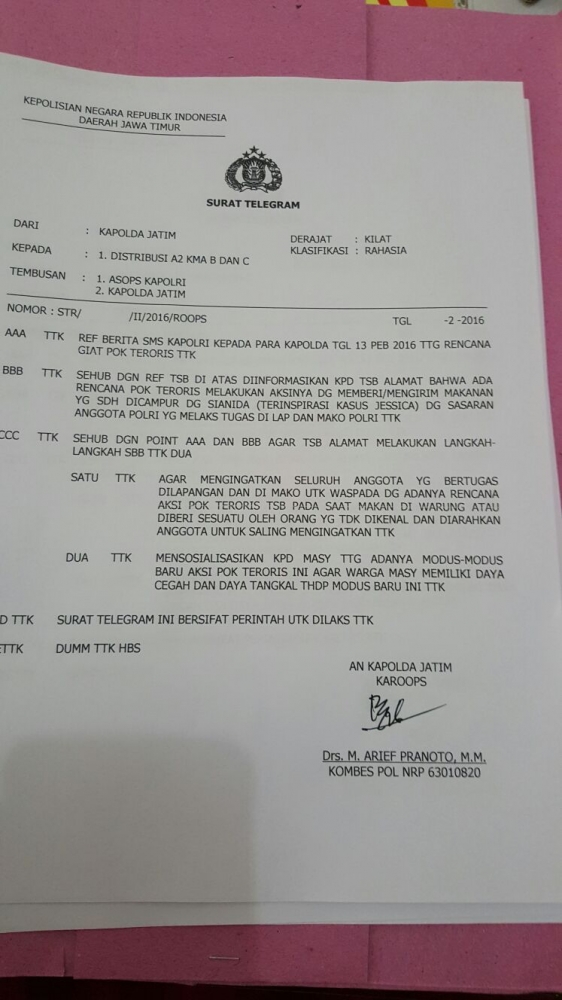 Beredar Surat Telegram Rahasia Polisi Ceroboh Kompasiana Com