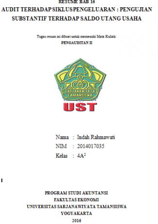 Bab 16 Audit Terhadap Siklus Pengeluaran Pengujian