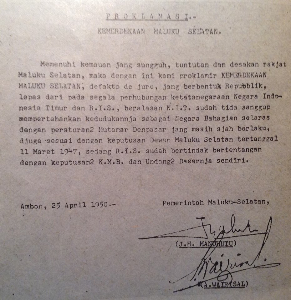 Tujuan Rms Melawan Amnesia Sejarah: Kabinet Republik Maluku Selatan (RMS), 1950 ...