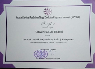 Kesmas Esa Unggul Istitusi Terbaik Penyumbang Soal Uji