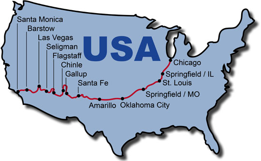 Route 66 Cikal Bakal Jalan Raya Amerika Dari Chicago Ke Santa Monica Halaman 1 Kompasiana Com