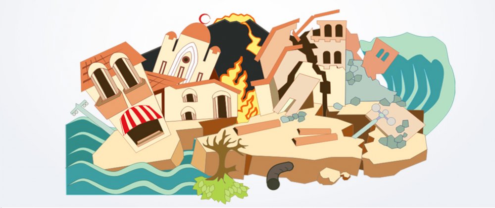  Gambar  Kartun  Bencana  Alam  Gunung Meletus Gambar  Kartun 