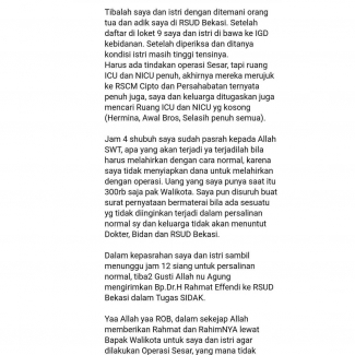 Surat Untuk Wali Kota Bekasi Dr Rahmat Effendi Kompasianacom