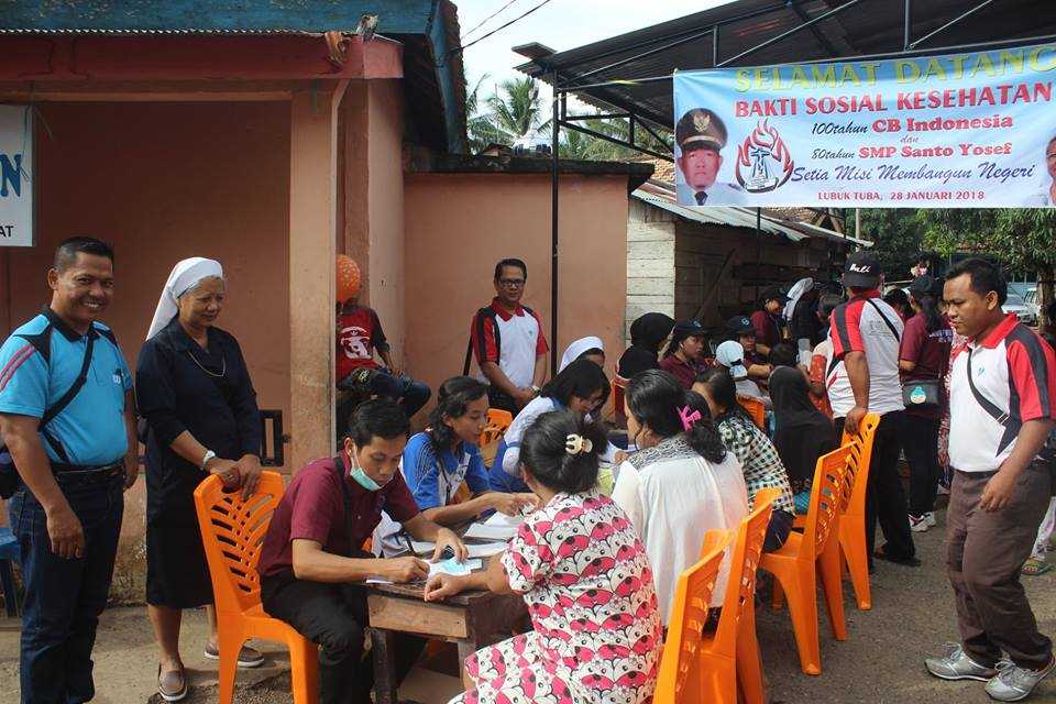 Bakti Sosial Kesehatan Smp Santo Yosef Lahat Di Desa Lubuk Tuba Kompasiana Com