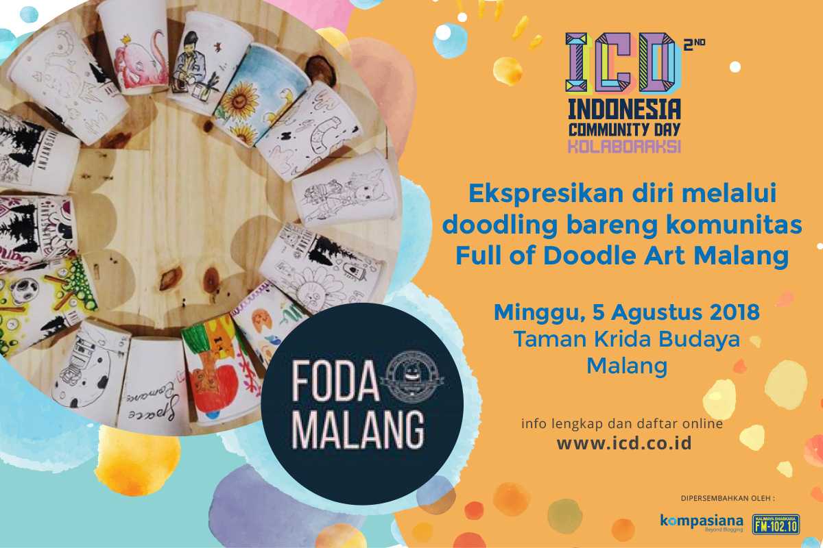 Berekspresi Dengan Coretan Bersama FODA Malang Di ICD 2018 Oleh