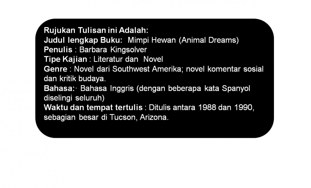 Barbara Kingsolver Mimpi Hewan 2 Halaman All Kompasiana Com Barbara Kingsolver Mimpi Hewan 2 Halaman All Kompasiana Com