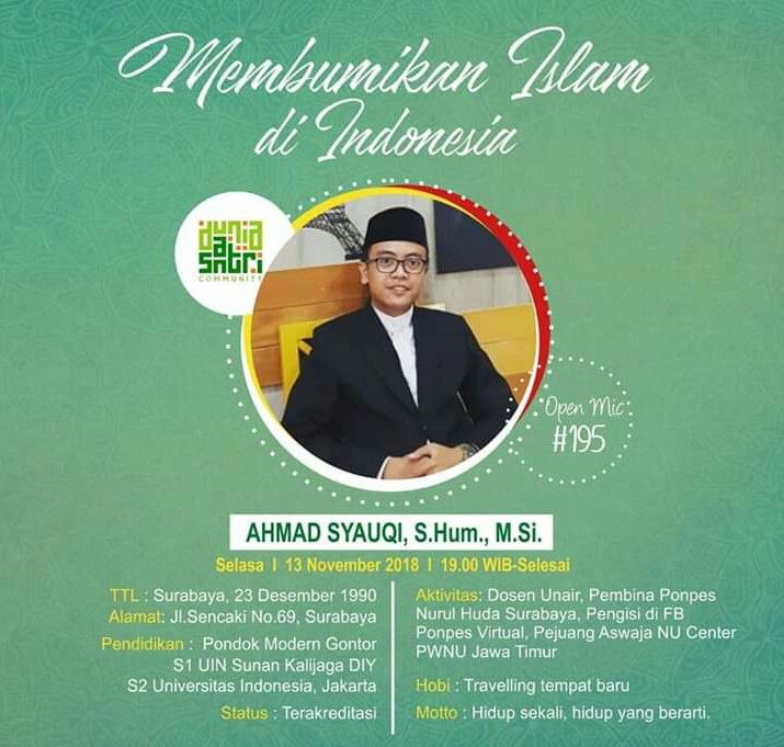 Bagaimana caranya untuk membumikan islam di indonesia