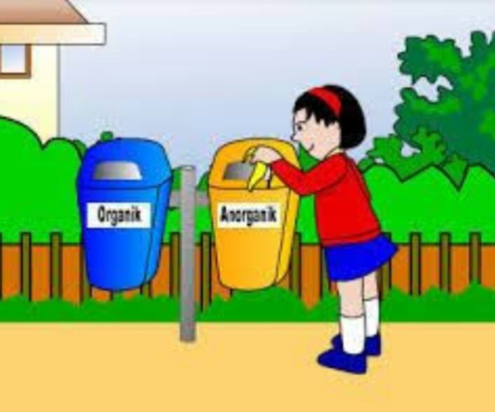 gambar mewarnai anak buang sampah