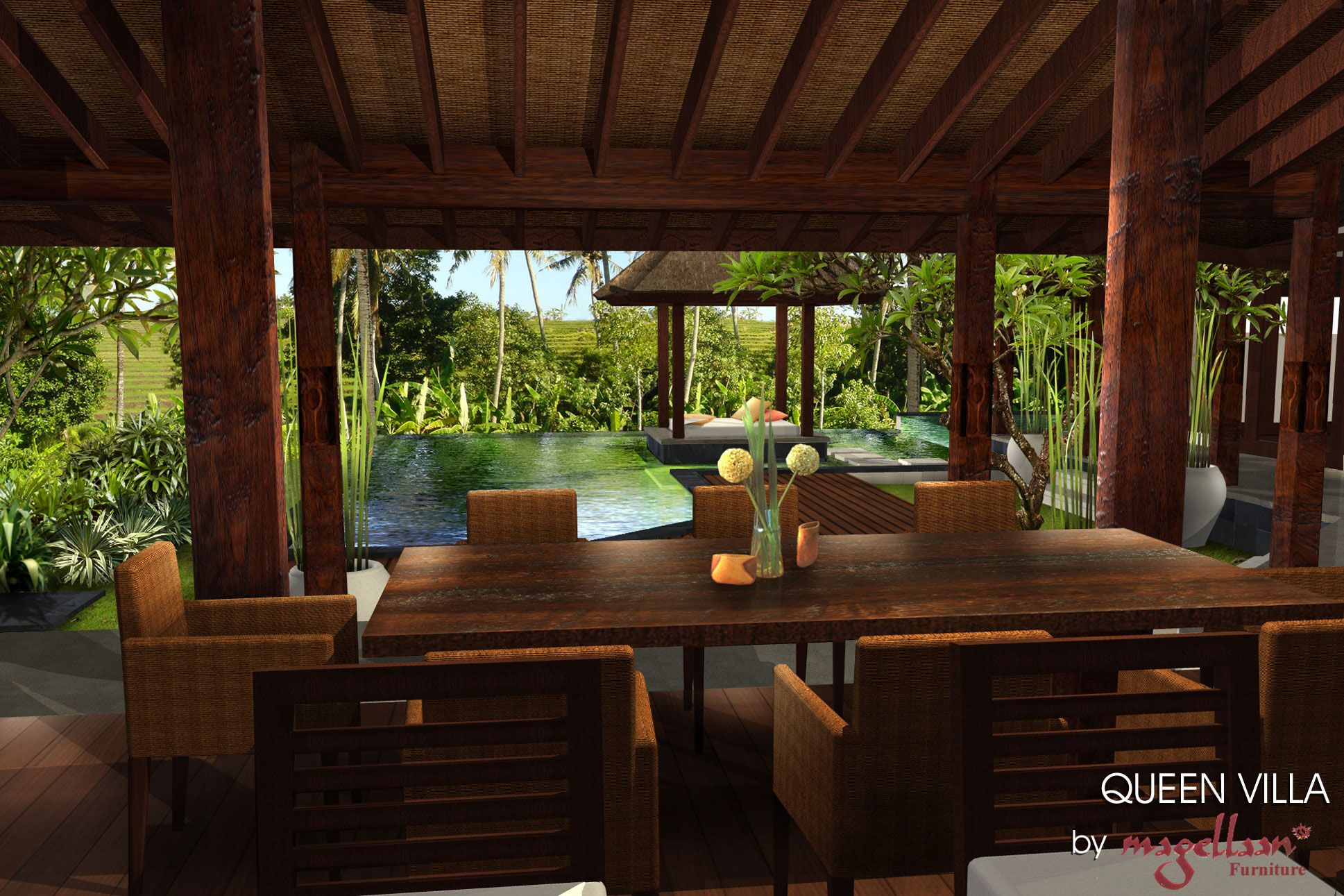 Ide Desain Interior Restoran Kontemporer Bergaya Bali Kompasianacom
