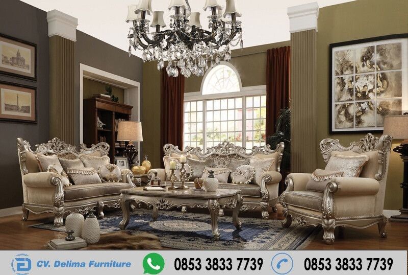 Model Kursi Tamu Klasik Sofa Ukiran Mewah dan Elegan Model Kursi Tamu Klasik Sofa Ukiran Mewah dan Elegan