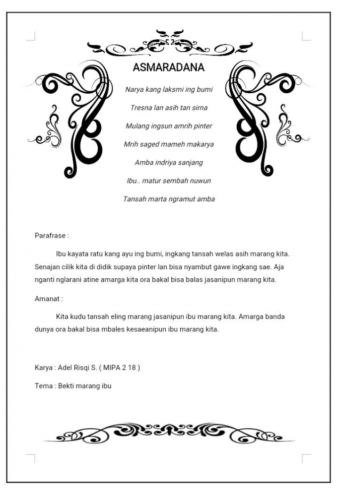 Tembang Macapat Kompasiana Com