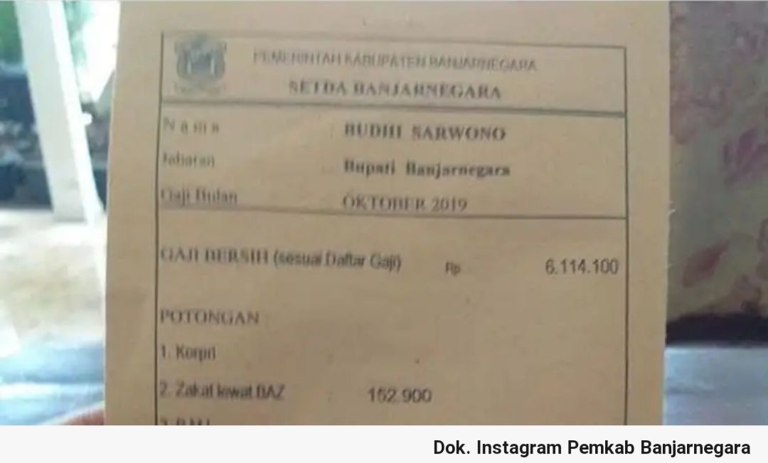 Mau Tahu Gaji Bupati Di Indonesia Cek Gaji Bupati Banjarnegara Halaman All Kompasiana Com