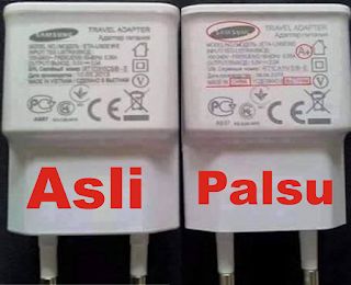 cara membedakan charger ori samsung