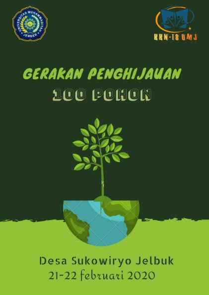 Lakukan Gerakan Penghijauan 100 Pohon, Mahasiswa KKN UM Jember Libatkan