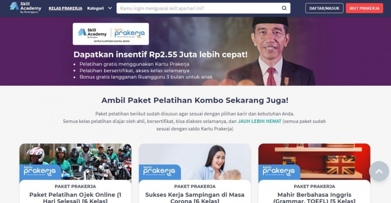 Membongkar Kelas Pelatihan Online Kartu Prakerja Di Ruangguru Halaman 1 Kompasiana Com