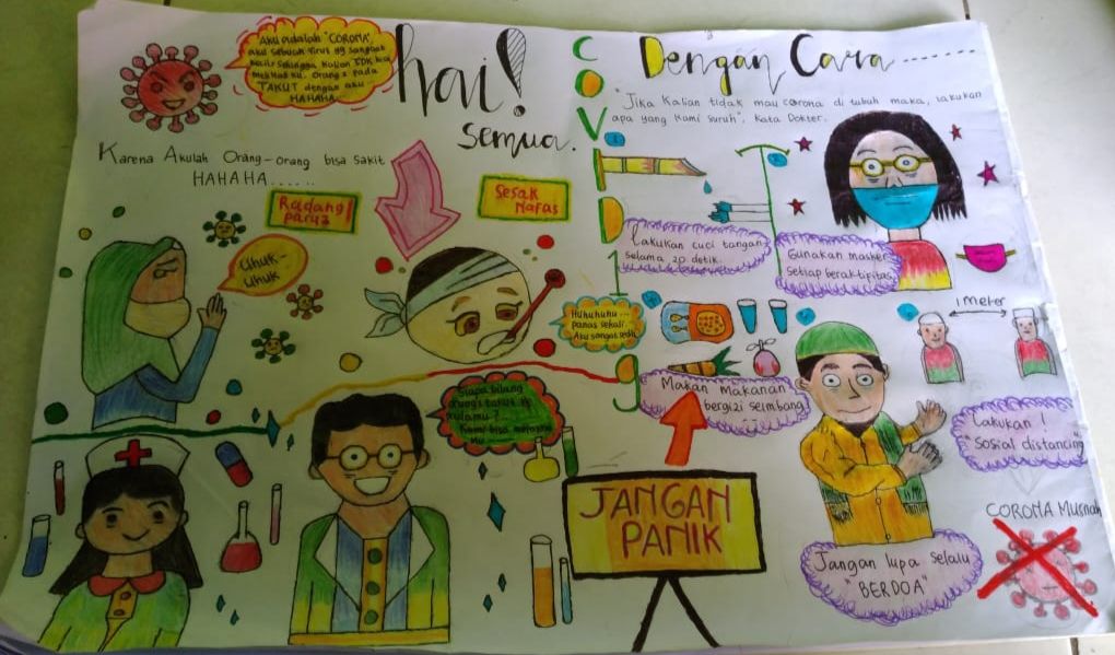 Pesan Corona Lewat Lukisan di Buku Gambar Kompasiana com Pesan Corona Lewat Lukisan di Buku Gambar Kompasiana com