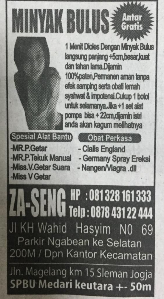 Tipuan Iklan Baris Yang Hiperbolis Kompasiana Com