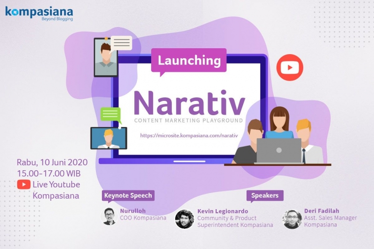 [Live Launching] Mengenal Narativ, Content Marketing Playground di Kompasiana