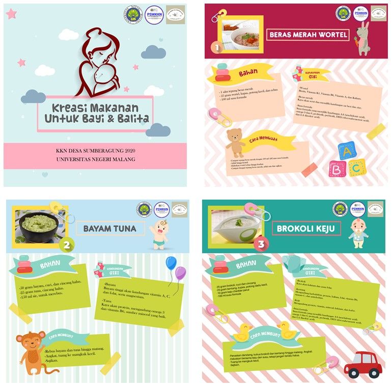 Kkn Um Sumberagung Ciptakan Booklet Kreasi Makanan Untuk Bayi Di Tengah Pandemi Covid Kompasiana Com