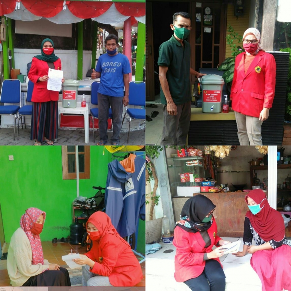 KKN di Masa Pandemi, Mahasiswi Untag Surabaya Bentuk