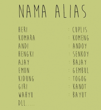 Ketika Nama Aliasmu Lebih Dikenal Ketimbang Nama Aslimu Sendiri Halaman 1 Kompasiana Com