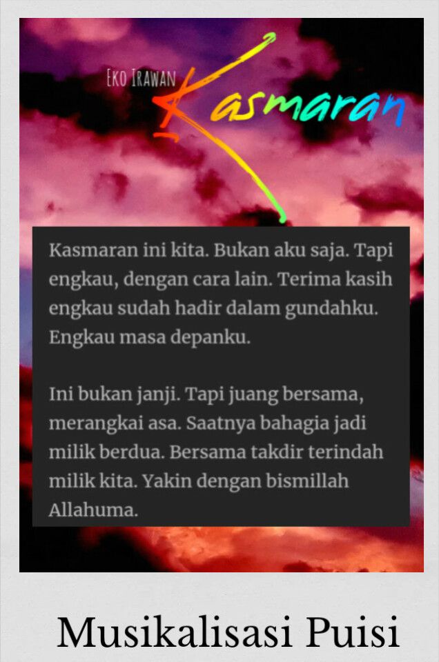 Musikalisasi Puisi Kasmaran Kompasiana Com