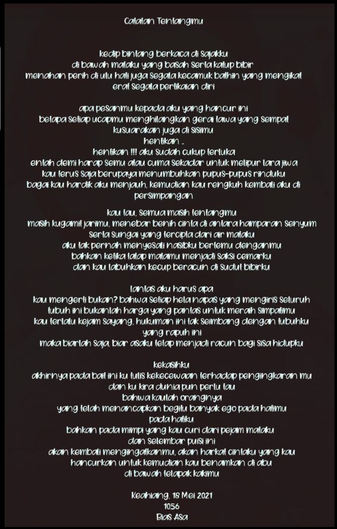 Catatan Tentangmu Kompasiana Com