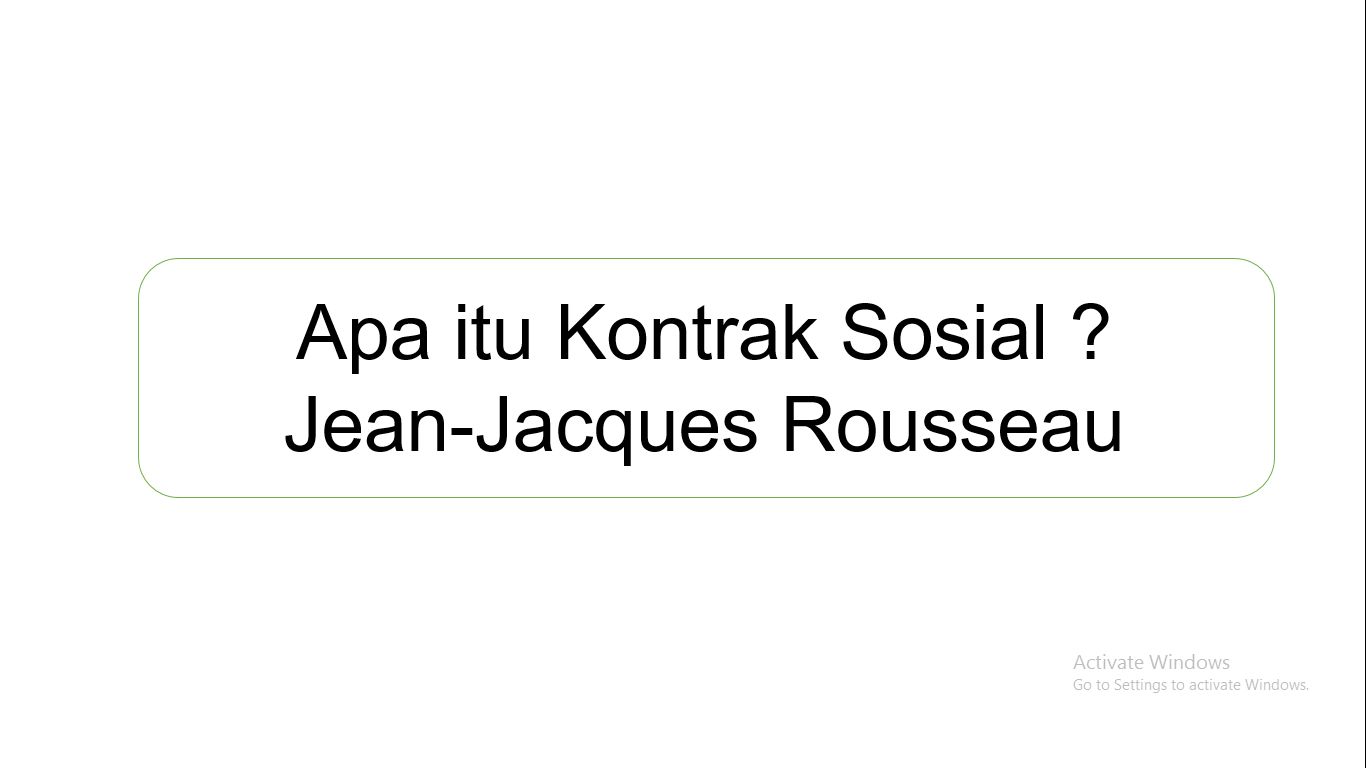 Apa Itu Kontrak Sosial Halaman 1 Kompasiana Com