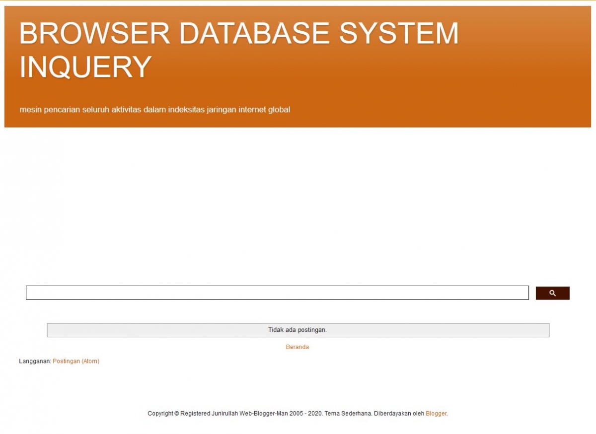 Anima Si Inquery System Hebat, Berjuta Ilmu dan Sampah Ada di Dalam Browser Database System ...
