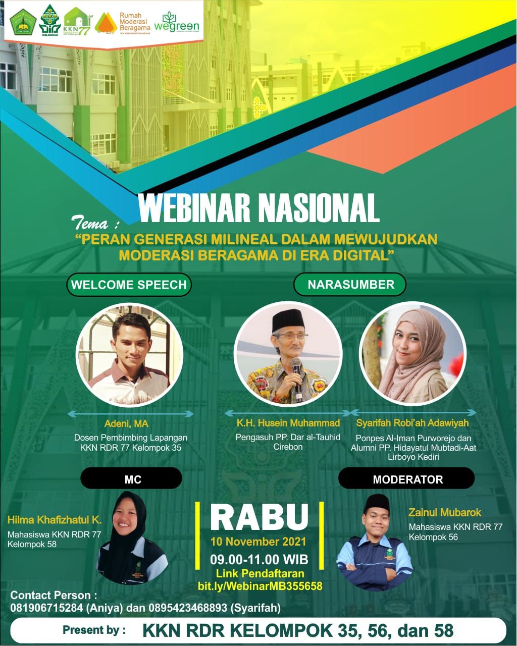 Webinar Nasional Moderasi Beragama: "Peran Generasi Milenial Dalam ...