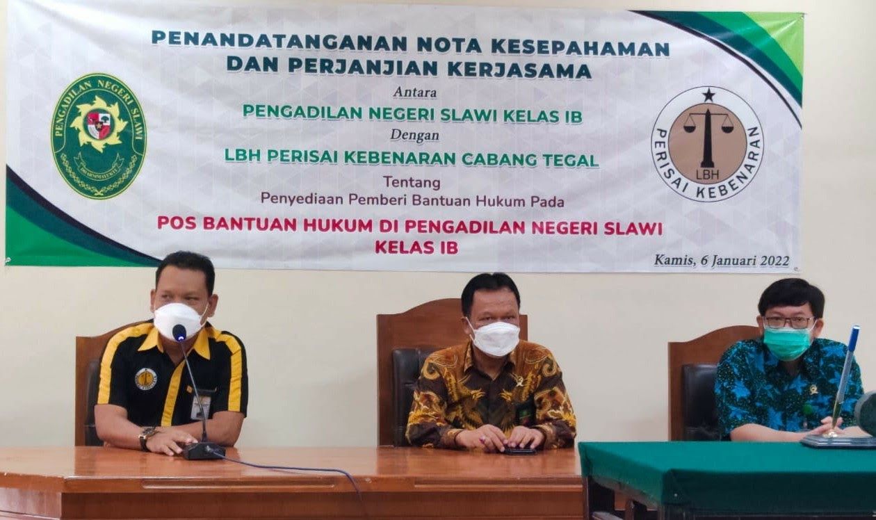 LBH Perisai Kebenaran Cabang Tegal Dan Pengadilan Negeri Teken MoU ...