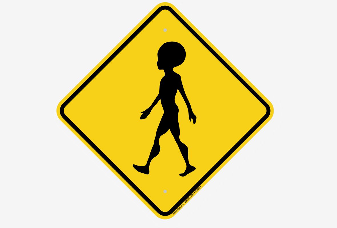 Знак осторожно пришельцы