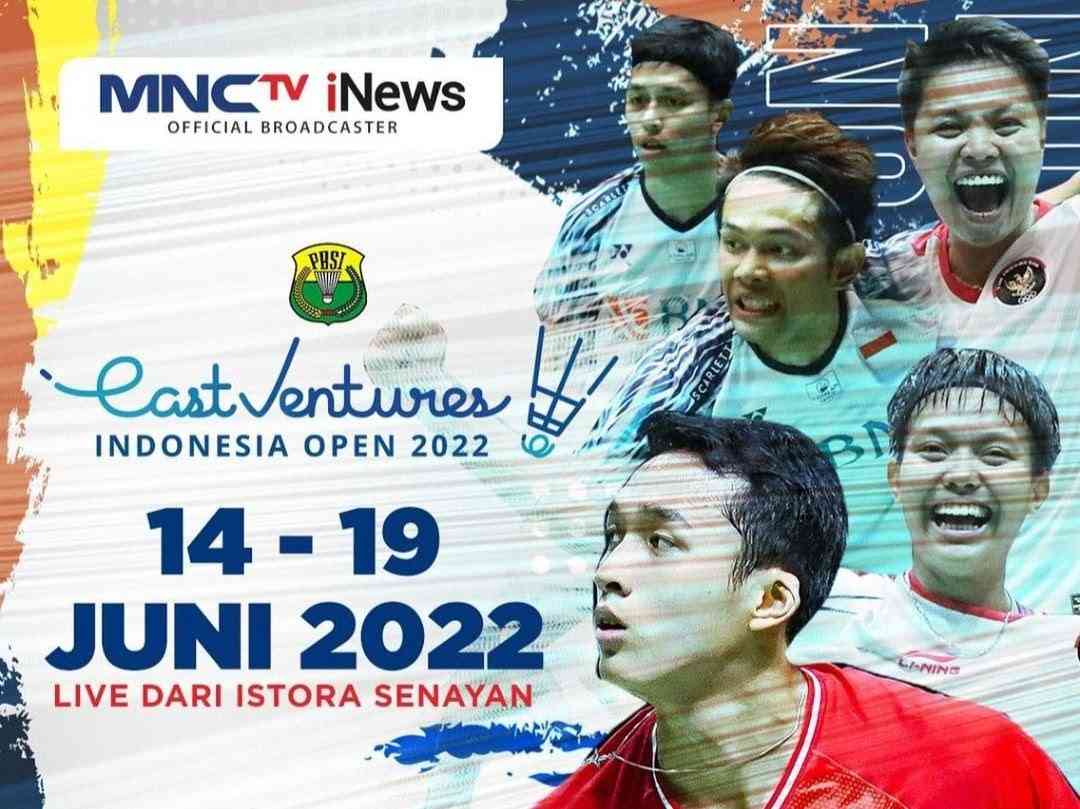 Ini Jadwal dan Live 16 Besar Indonesia Open 2022