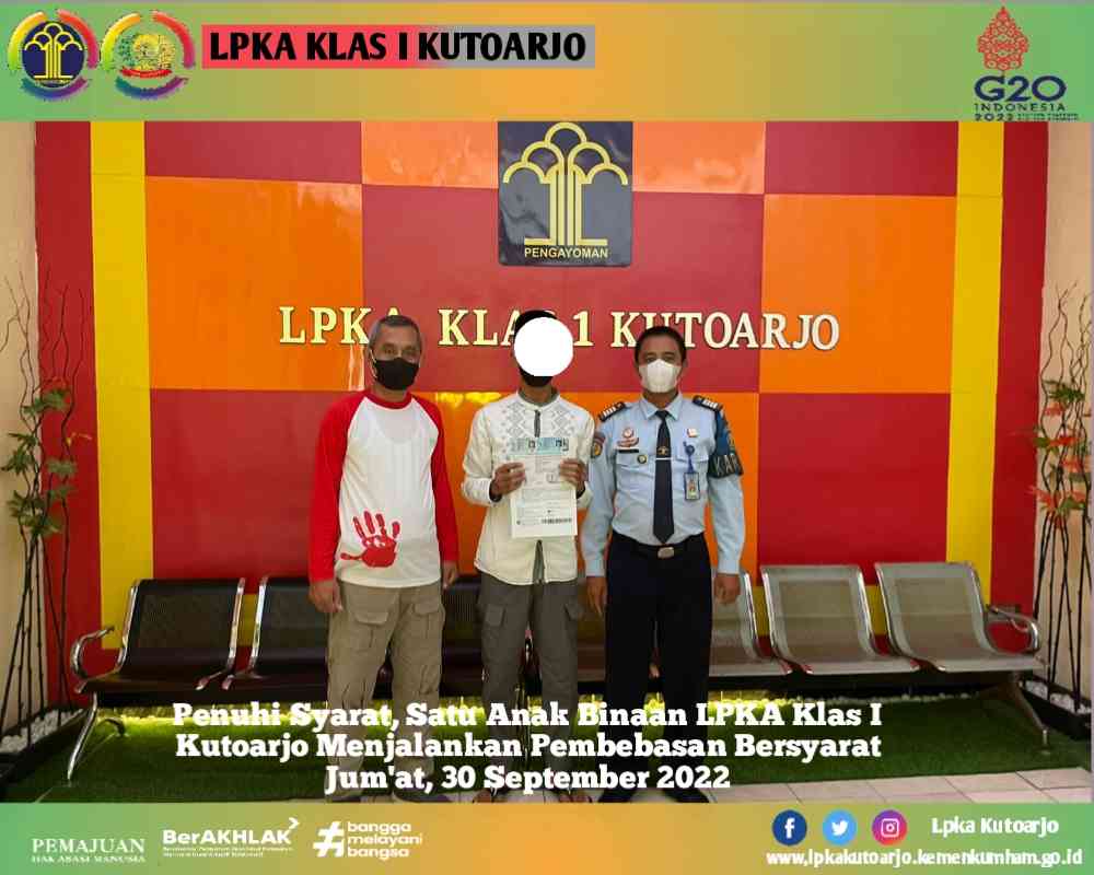 Penuhi Syarat, Satu Anak Binaan LPKA Klas I Kutoarjo Jalani Pembebasan ...