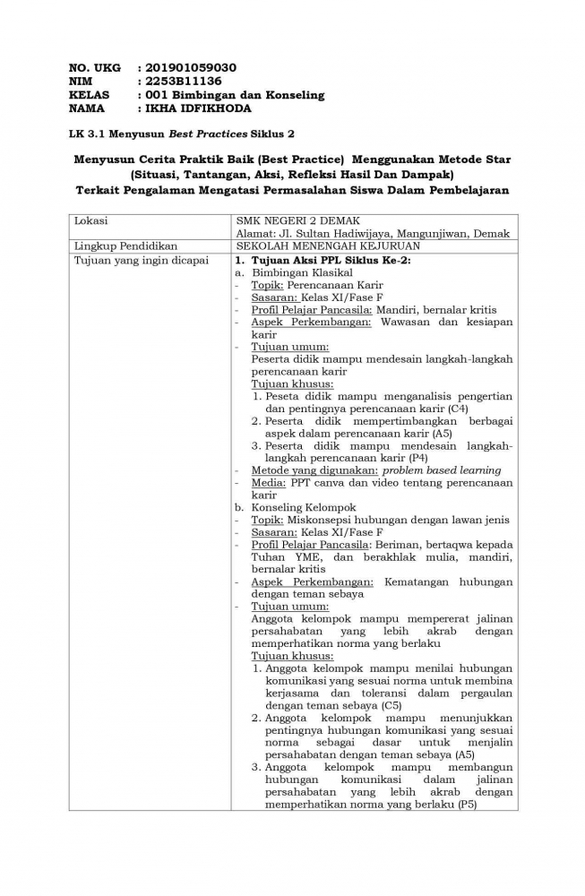 Program Management Metode Star Menyusun Best Practice Metode STAR Siklus 2 - Kompasiana.com