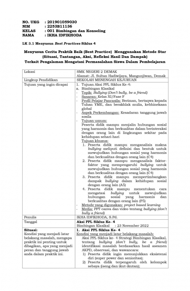 Program Management Metode Star Menyusun Best Practice Metode STAR Siklus 4 - Kompasiana.com
