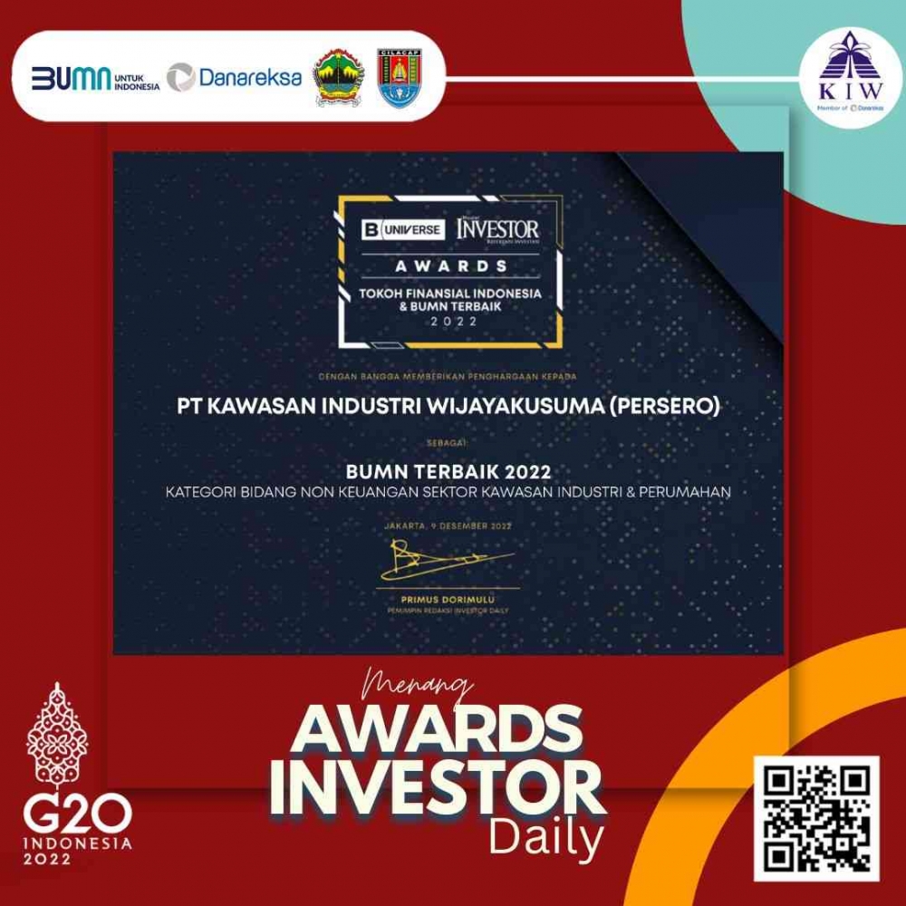 Di Akhir Tahun, PT KIW Meraih Penghargaan BUMN Terbaik 2022 versi Majalah Investor Di Akhir Tahun, PT KIW Meraih Penghargaan BUMN Terbaik 2022 versi Majalah Investor