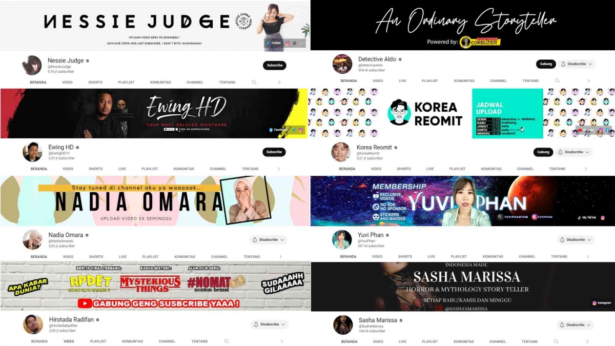 8 Youtuber Indonesia Spesialis Cerita Horror, Misteri, dan Kasus ...