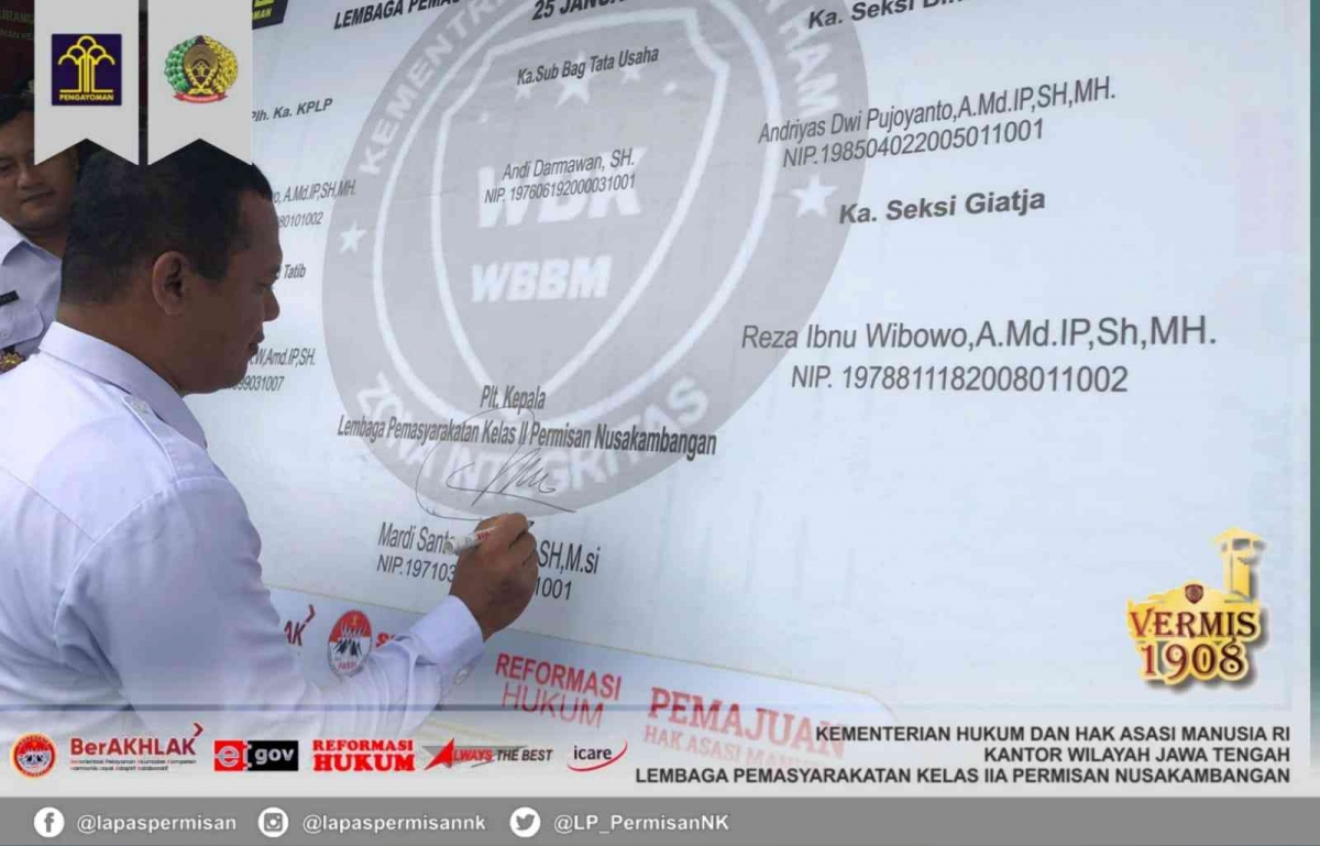 Wbmm Langkah Awal Lapas Permisan Nusakambangan Raih WBK/WBMM melalui Ikrar ...
