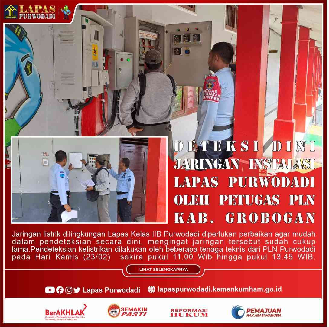 Deteksi Dini Jaringan Instalasi Listrik Lapas Kelas IIB Purwodadi Oleh ...