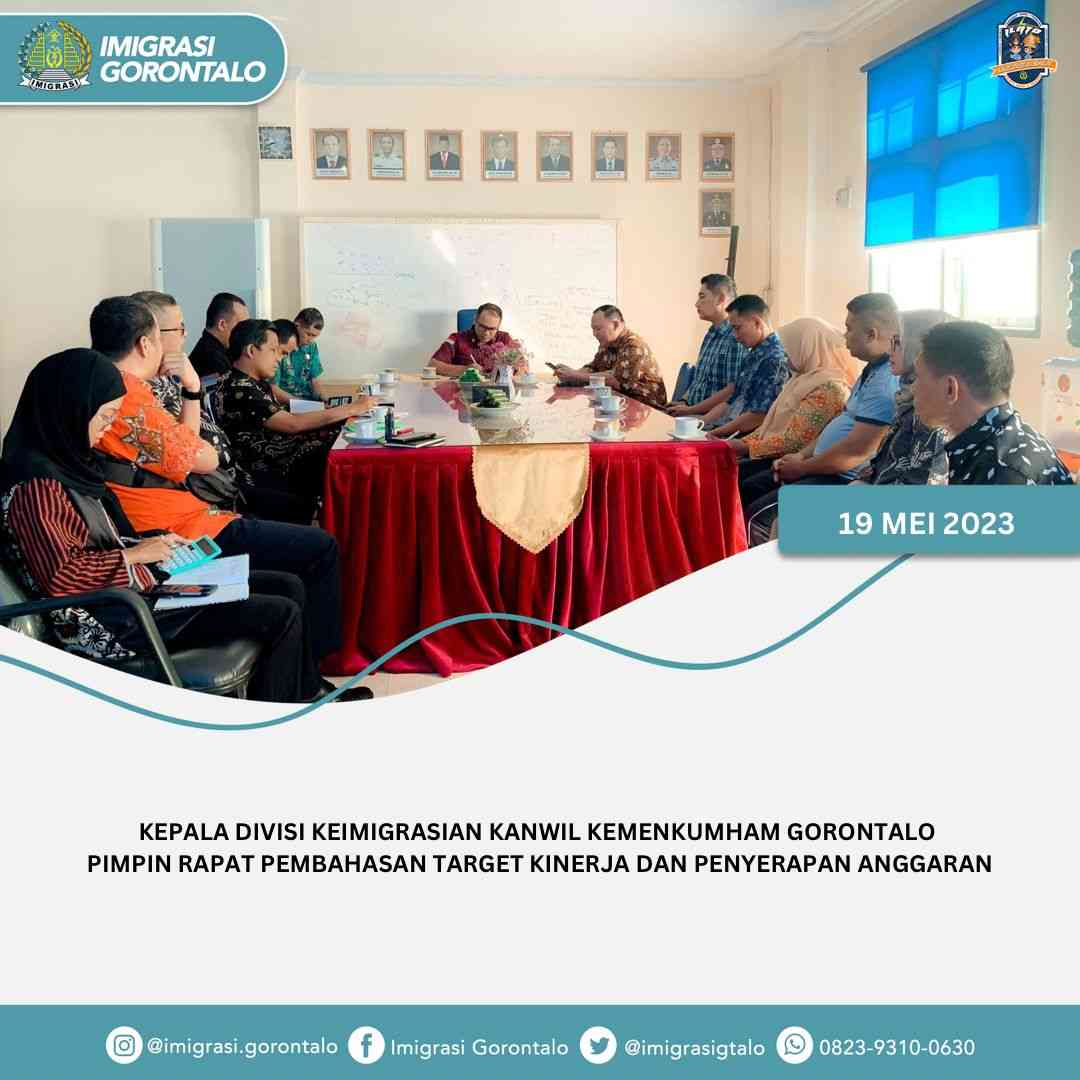 Kepala Divisi Keimigrasian Kanwil Kemenkumham Gorontalo Pimpin Rapat ...