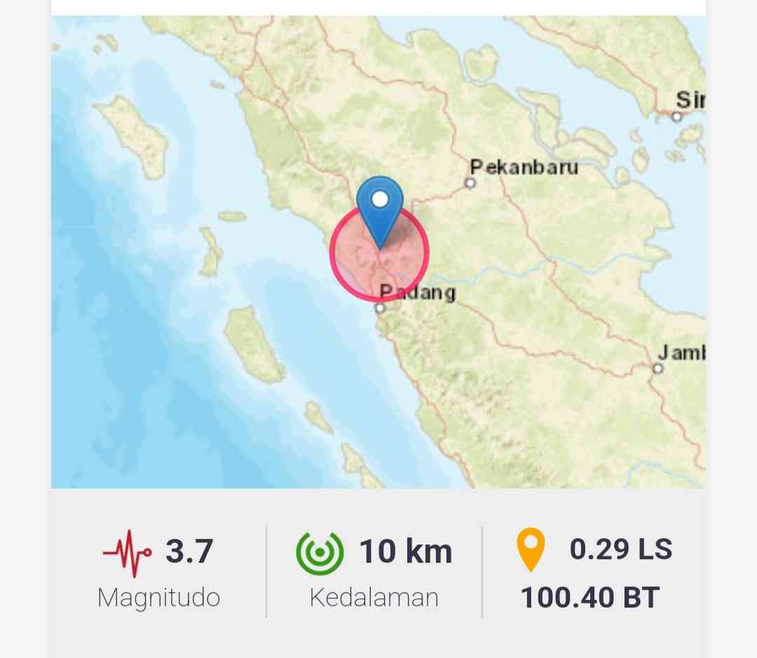 Gempa 3,7 Skala Richter Guncang Bukitinggi Dan Sekitarnya - Kompasiana.com