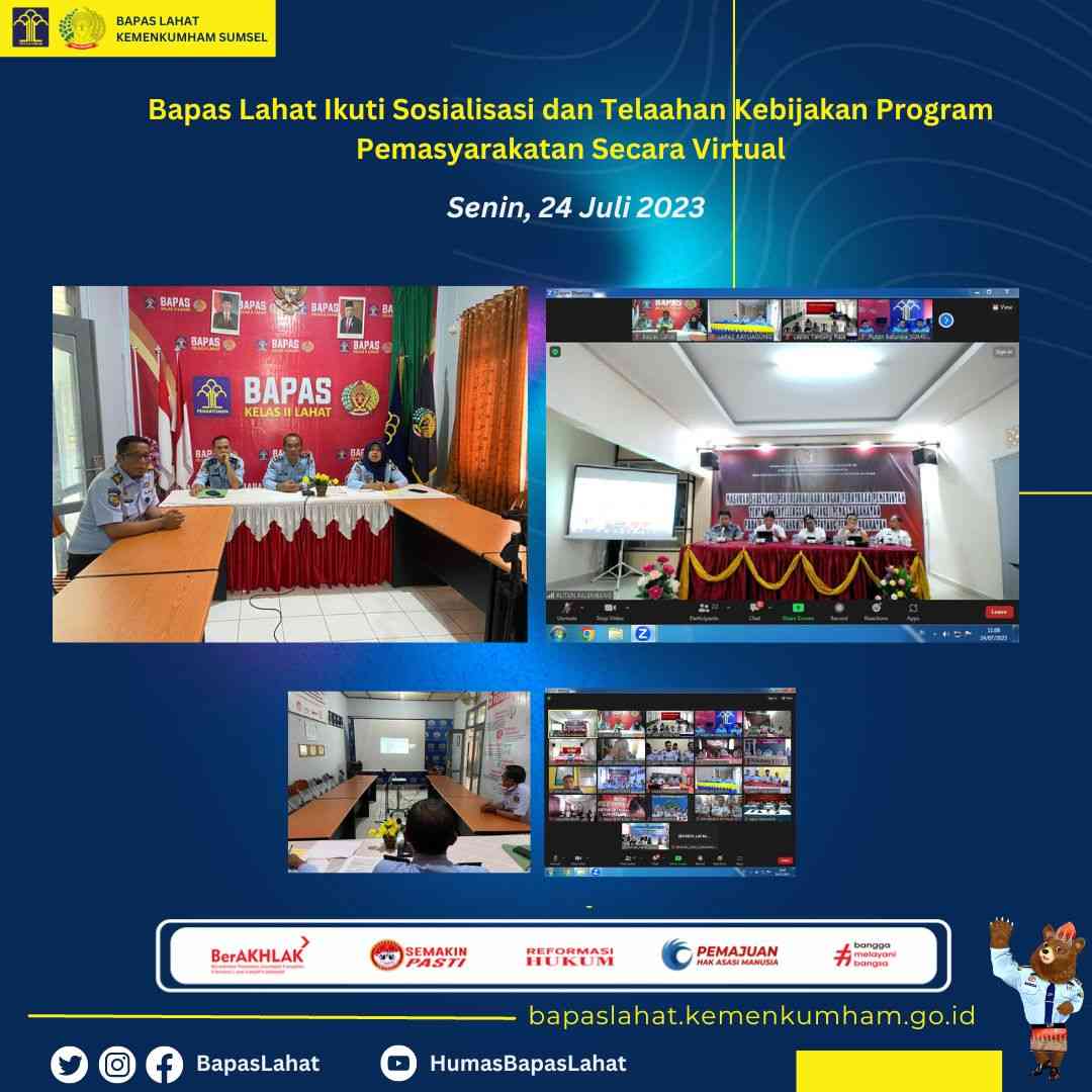 Bapas Lahat Ikuti Sosialisasi Dan Telaah Kebijakan Program ...