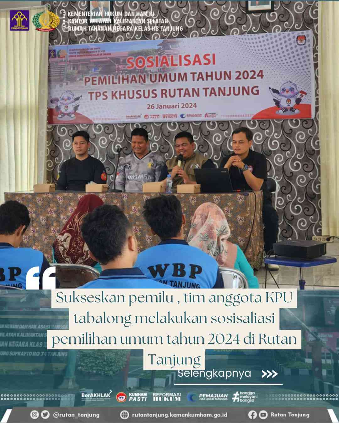 Sukseskan Pemilu, Tim Anggota KPU Tabalong Melakukan Sosialisasi ...