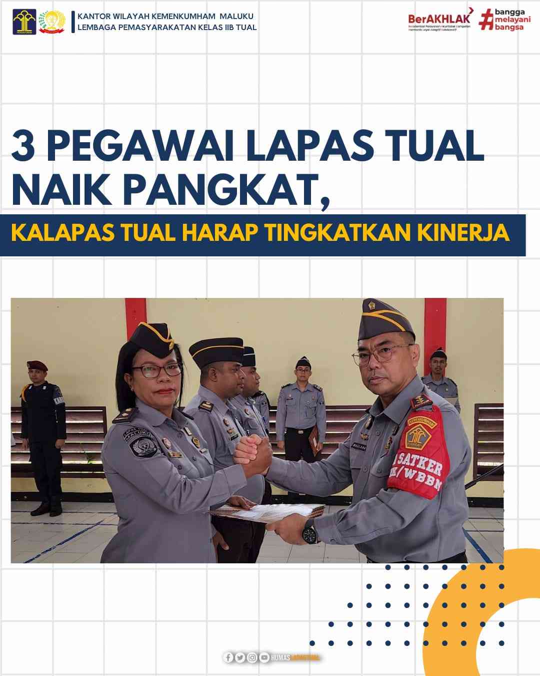 3 Pegawai Lapas Tual Naik Pangkat, Kalapas Tual Harap Tingkatkan ...