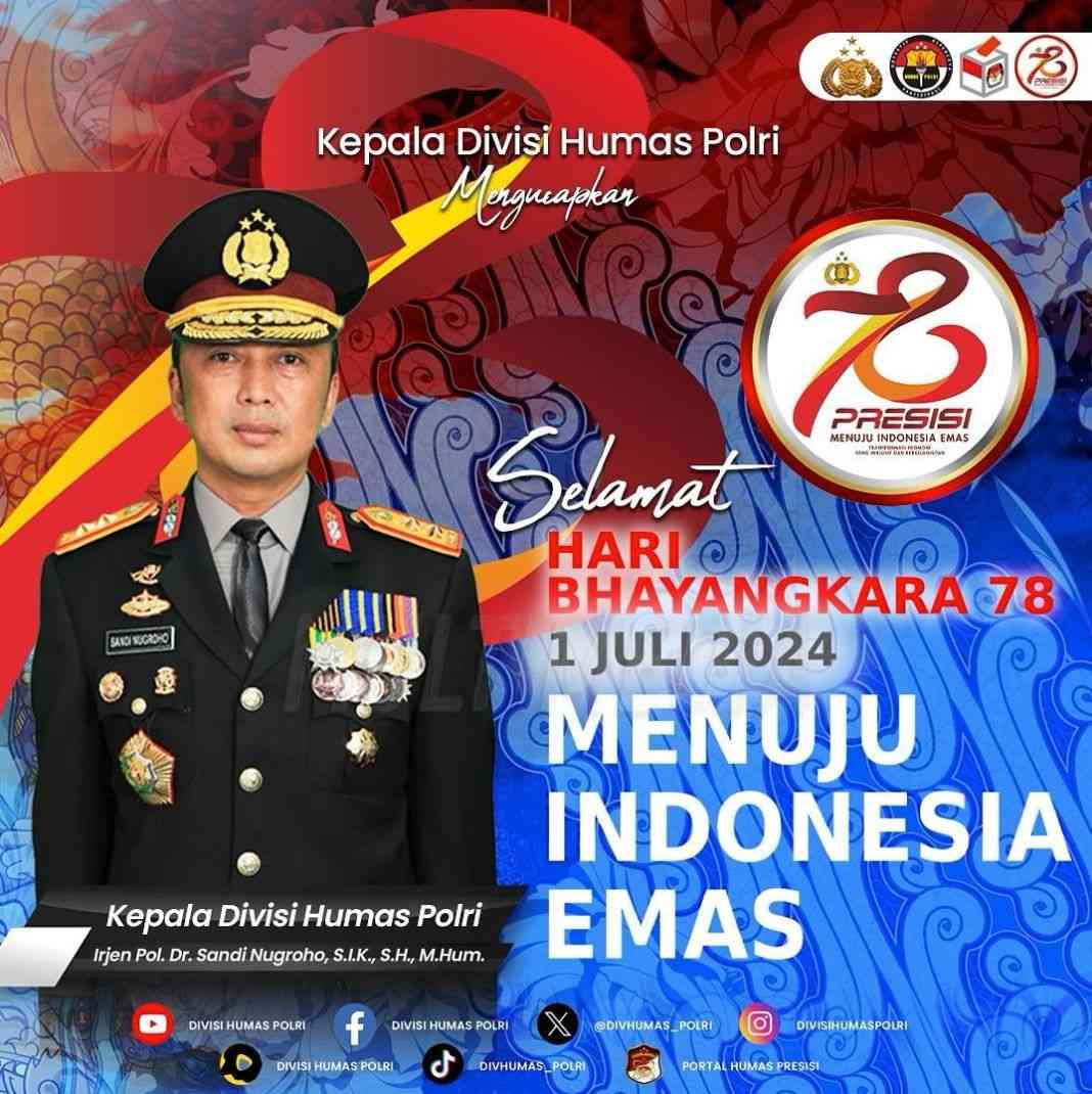 Irjen Pol. Sandi Nugroho: Selamat Hari Bhayangkara Ke-78, Dukung ...